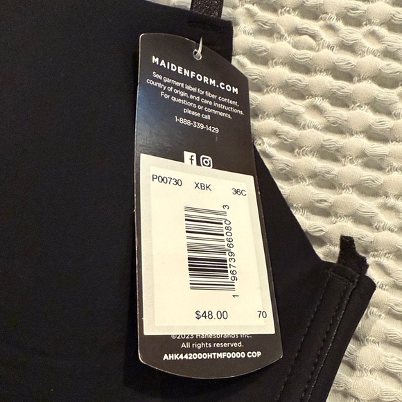 Maidenform Classic Black Bra (42) - Picture 3 of 4